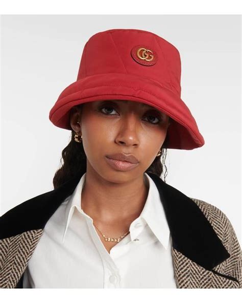 gucci gg logo hat red